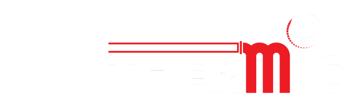 Logo Acthermic symbolisant le chauffage et la climatisation grâce à un design chaud et froid